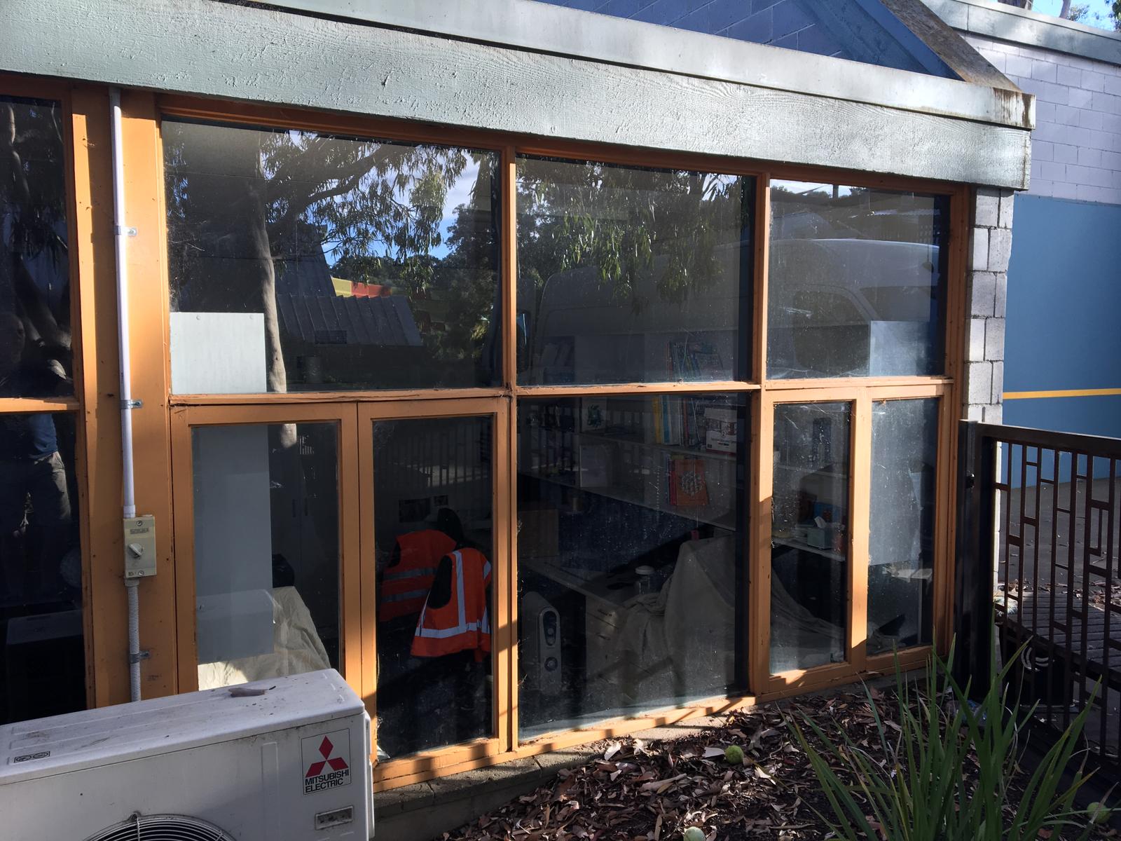 Eltham College glazing during replacement and installation