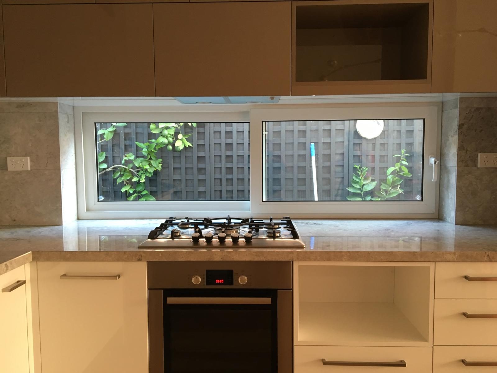 Slimline kitchen window in double glazed uPVC