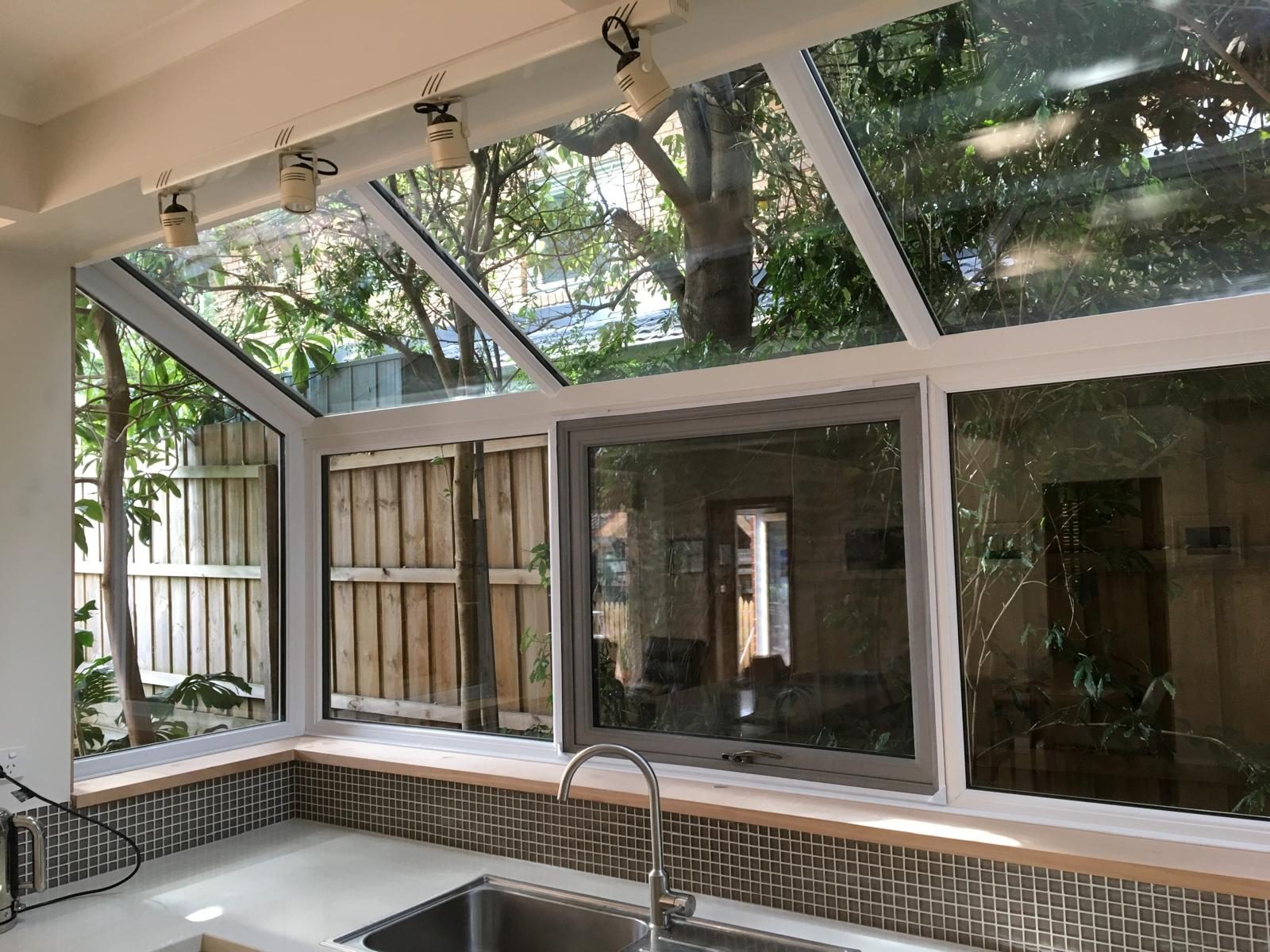 Conservatory style glazed roof and window package