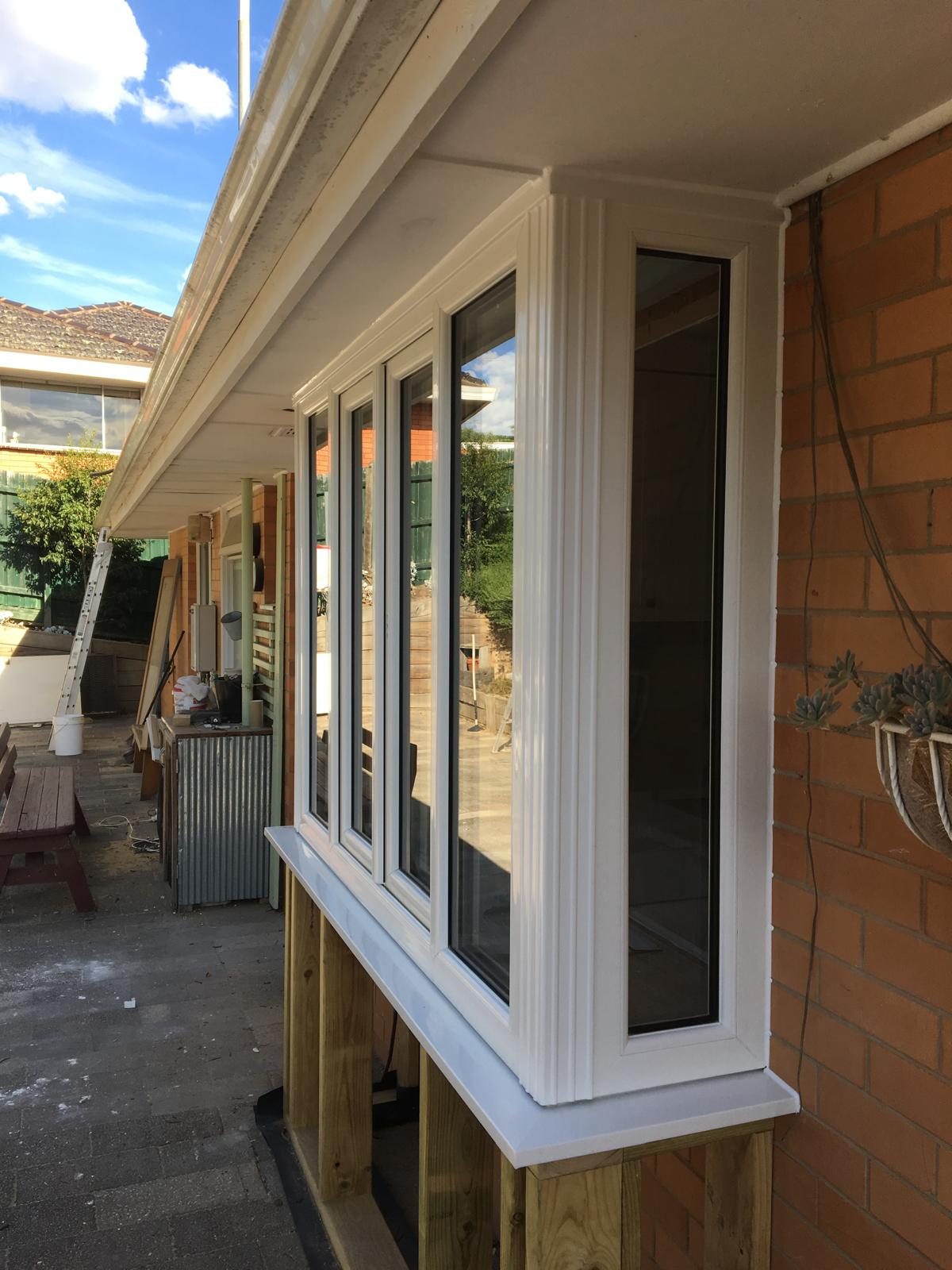 Bay window framed up on a new build