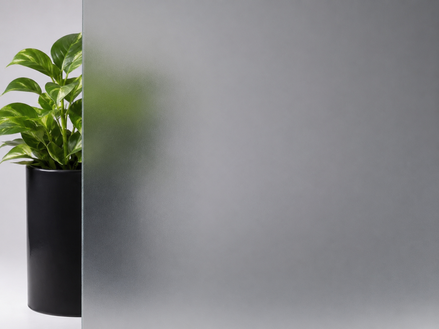 Translucent obscure glass sample for double glazed windows