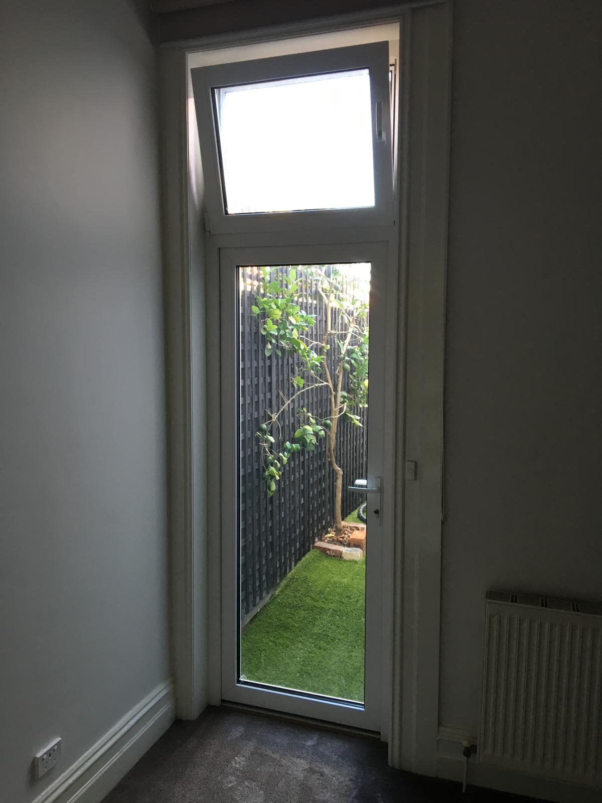 Double glazed door and highlight in a hallway