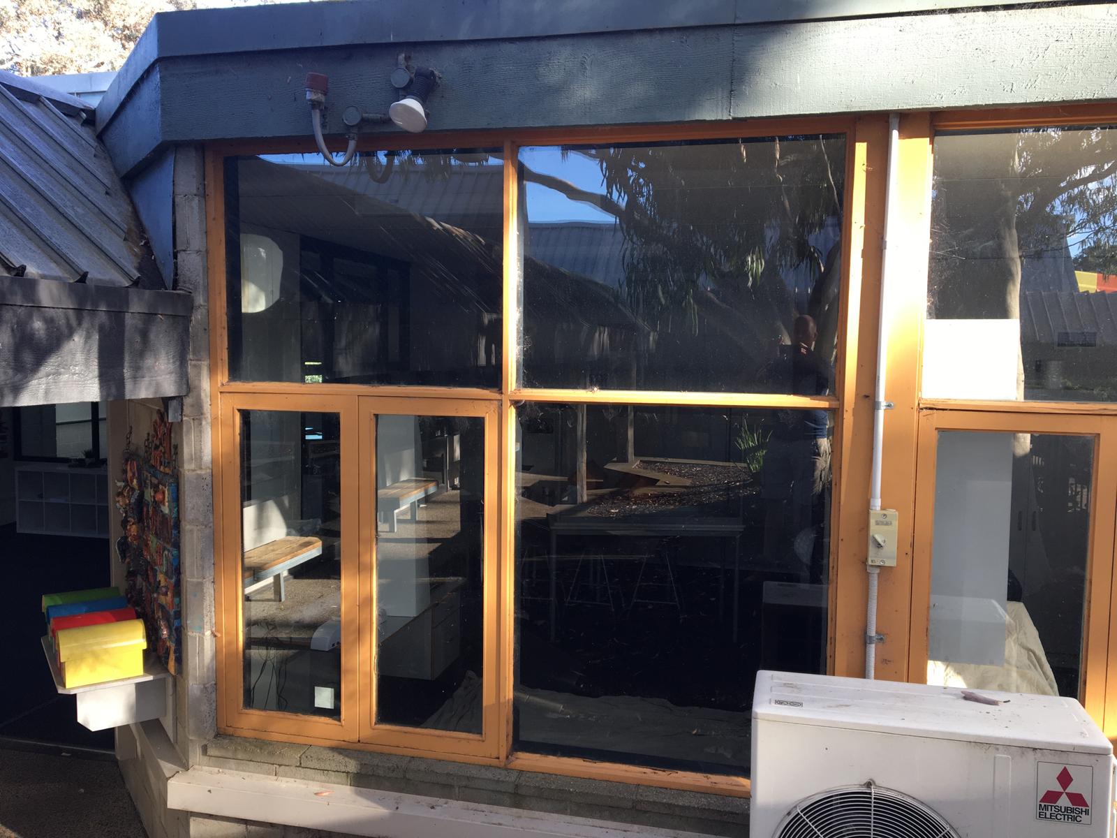Second view of the Eltham College windows before replacement