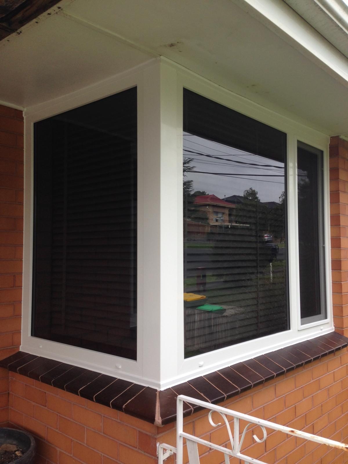 Bay window with timber sill detail